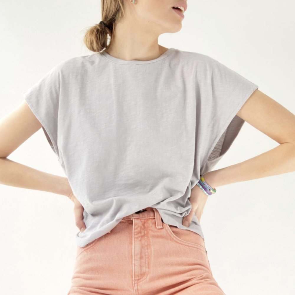 Anthropologie T.La Evie Dolman-Sleeved Tee - Gray